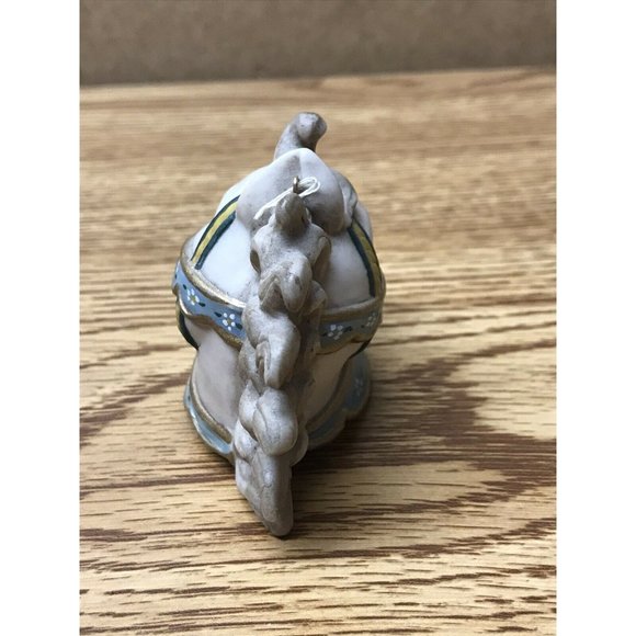 Carousel Horse Head Porcelain Bell Ornament Approx 3.5" Tall EUC - Picture 7 of 8